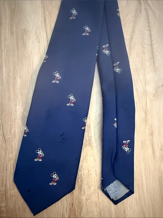 Disney Other - Balancine for Disney Navy Tie with Small Mickey Motifs